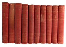 Beacon Lights of History 10 Volume Red Vintage Book Set