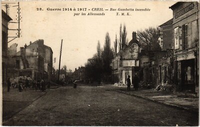 AK Creil Rue Gambetta Guerre (1185874)
