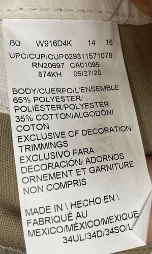 NUOVO Dickies Uomo 874KH Senza Orlo Original Fit 34 UL Antirughe Piega Centrale - Foto 6 di 7