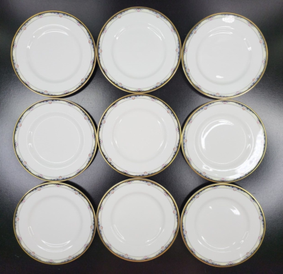 9 Royal Doulton Rhodes Bread Plates H5099 Set Vintage Shells