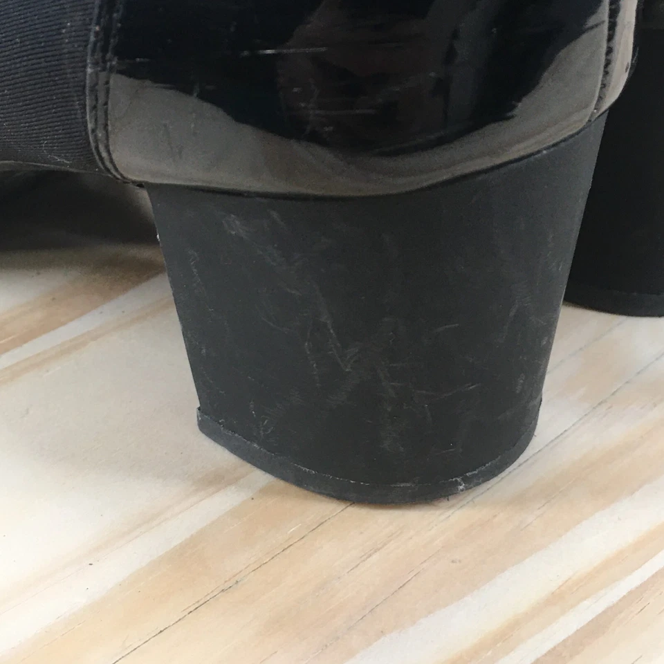 Zapatos Anne Klein para mujer 8 M Gwenna Pump negros sin cordones informales cómodos tacones en bloque Foto 3 de 4