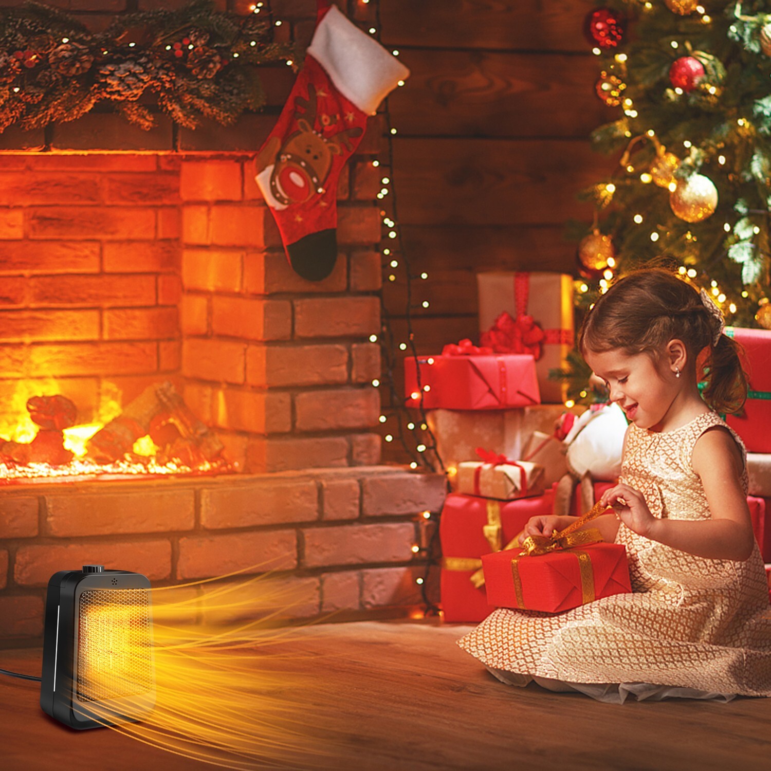 Ultra-Cozy & Gentle 1500W Portable Heater, Mini Design for Fast, Silent Warming