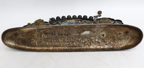 19th Century German Solid Silver Enamel and Wood Hannukah Lamp Judaica - 第 23/24 張圖片