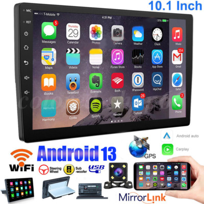 Android 13 Single 1 Din Carplay Car Stereo Radio GPS WIFI BT Touch Screen 10.1''