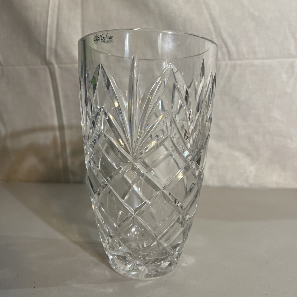 Galway Irish Crystal 10 Inch Ashford Vase for Long Stem Flowers