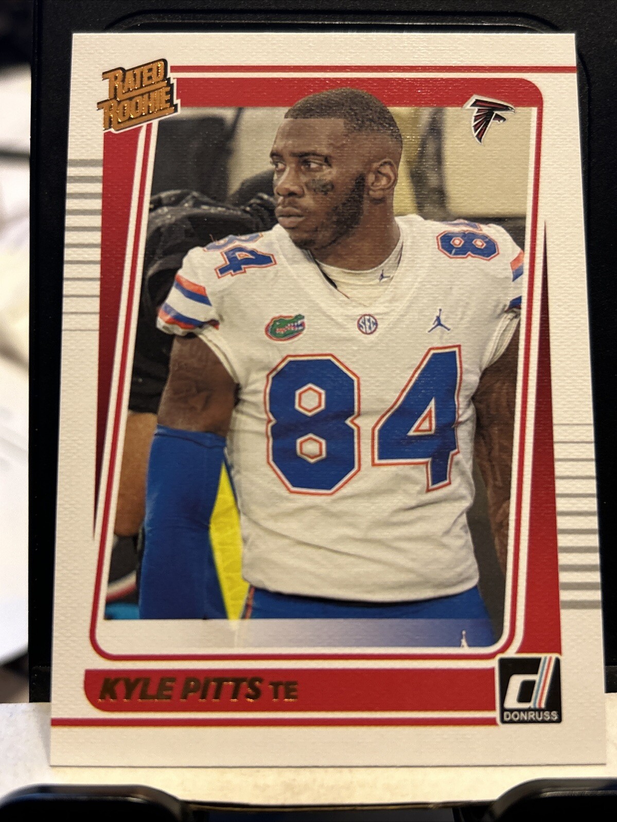 KYLE PITTS 2021 DONRUSS RATED ROOKIE CANVAS PORTRAIT FALCONS RC