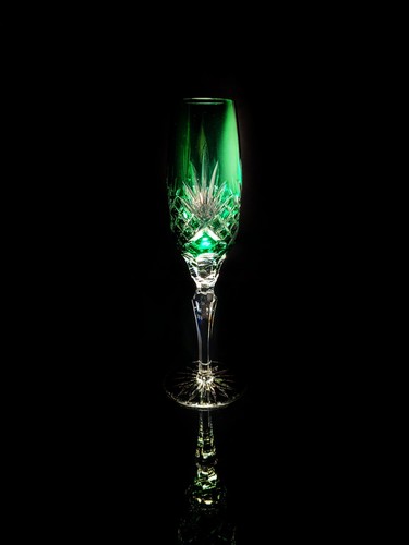 Flauto champagne ajka cristallo carolina verde smeraldo colorato alto 9 - Foto 2 di 12