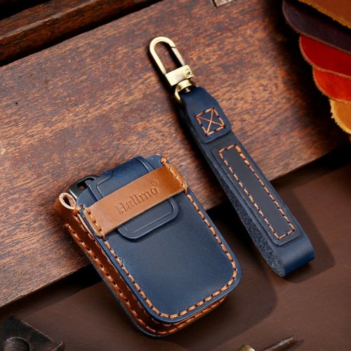 For Toyota Venza 2009-2016 RAV4 2008-2012 Leather Key Fob Cover Case Chain - Picture 16 of 18