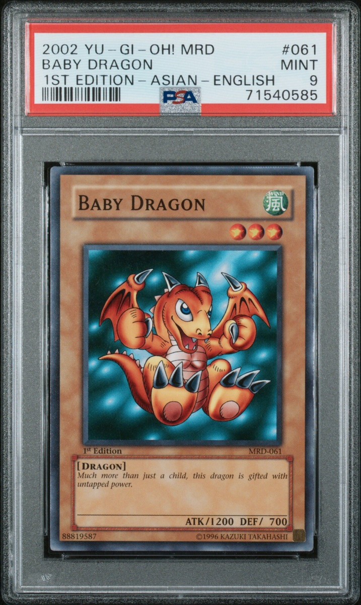 ベビードラゴン PSA9 Yugioh PSA 9 Baby Dragon MRD-061 1ST EDITION Short Print