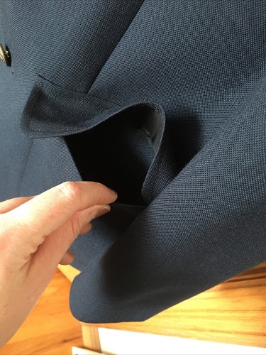 Today's Man Botany 500 Navy Men's Large Blue Suit Jacket Tailored in USA - Picture 6 of 8