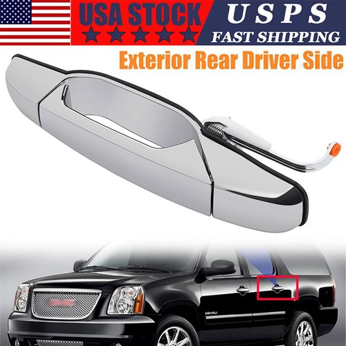 1X New Exterior Door Handle Driver Side Rear Left For 2007-2013 Chevy GMC Yukon