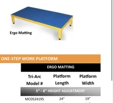 NEW TRI-ARC Adjustable One Step Platform 24" X 19", 5”-8” H Adjustable MCOS24195