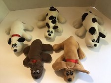 Lot of 5 Vintage Tonka Pound Puppies Stuffed Plush Dogs 8