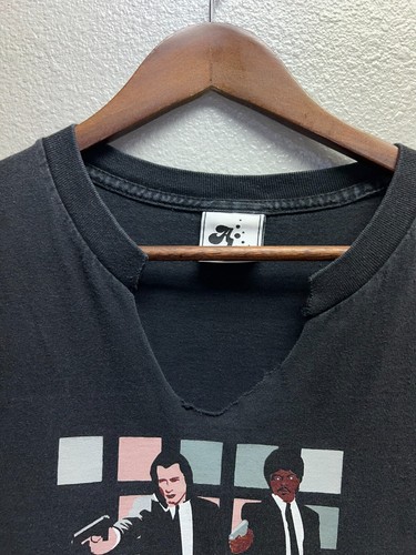 Vintage Pulp Fiction Shirt Akomplice Graphic Movie Promo Samuel L Jackson V Neck - Picture 4 of 10