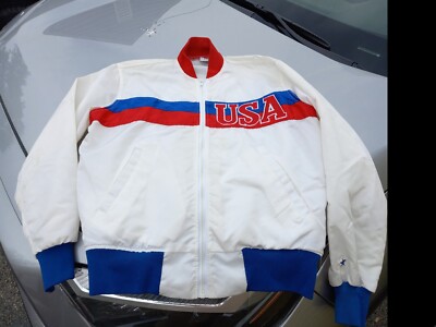 United States America USA Olympic Team Vintage Starter Bomber Jacket XL 