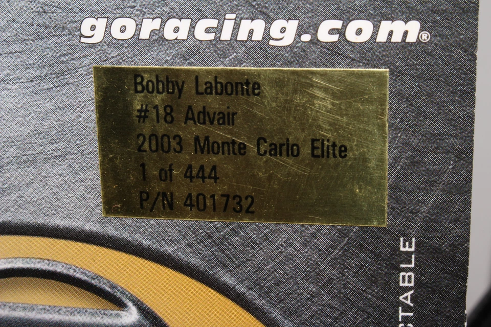 Acción RCCA ELITE BOBBY LABONTE #18 ADVAIR 2003 CHEVY MONTE CARLO, AUTOGRAFIADO Foto 2 de 4