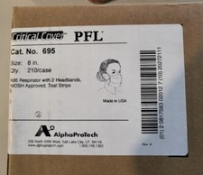 AlphaProTech N-95 Masks, Teal Stripe, Made in USA, 210/case