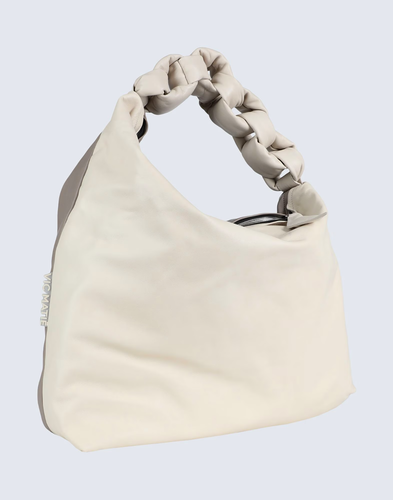 Sac bandoulière 100 % authentique Vic Matie chaîne deux couleurs gris colombe neuf avec étiquettes