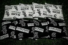 Cornhole Bean Bags Set of 8 ACA Regulation Bags CHICAGO WHITE SOX