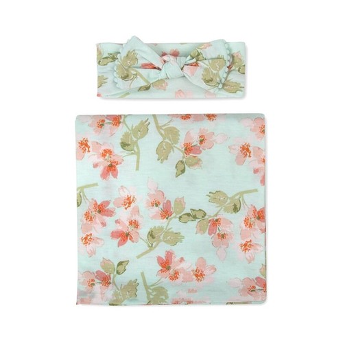 2pcs Newborn Baby Cute Floral Animal Swaddle Wrap Receiving Blanket with Hat Set - Afbeelding 10 van 26