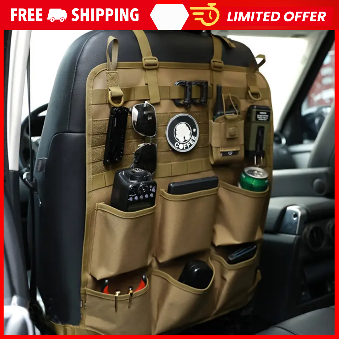MOLLE Tactical Truck Seat Back Organizer Car Cover Vehicle Panel