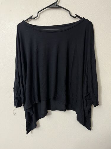 Express Damen Small Schwarz Relaxed Fit Shirt Poncho Oversize Top