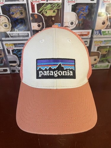Patagonia Snapback Trucker Mütze / Cap - weiß mit lachsrosa Mesh