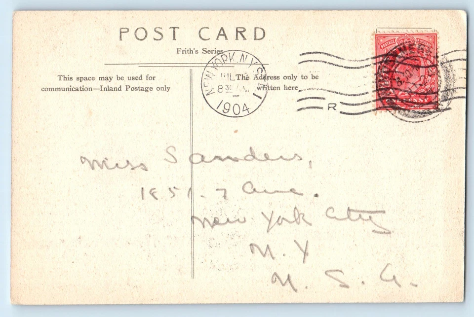 Antigua postal Hawkshead Cumbria Inglaterra Wordsworth's Lodgings 1904 Foto 2 de 2