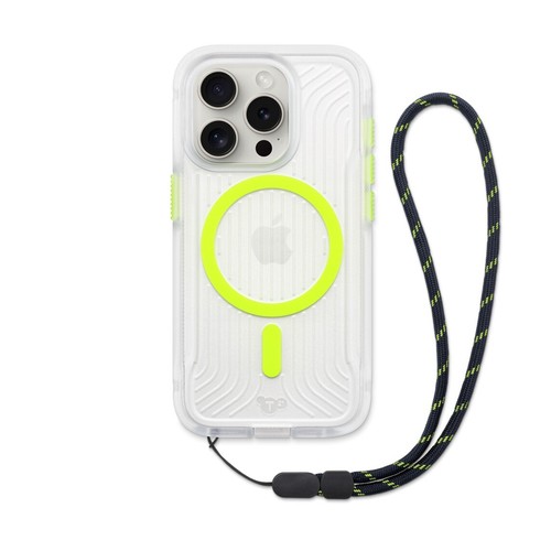 ORIGINAL TECH21 FLEXPRO MAGSAFE CASE FÜR IPHONE 15 PRO - CLEAR / YELLOW COVER