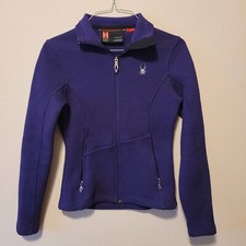 Spyder Womens XS/TP Purple Zip-Up Core Sweater Jacket