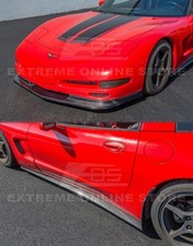 Performance Front Lip Splitter Side Skirts For 97-04 Corvette C5 Carbon Fiber