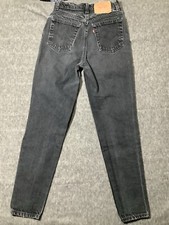 Vintage Levi's 512 Slim Tapered Leg Faded Black Jeans Womens 7 Medium USA MADE