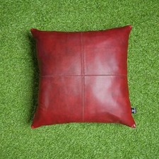 Lambskin Leather Throw Pillow Cover Case For Living Sofa Bedroom Deco Pack of 2