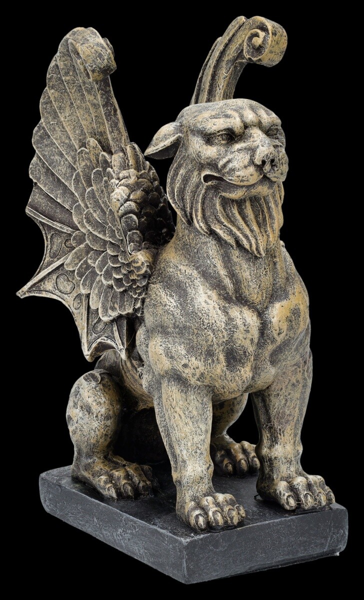 Gargoyle Figure - Lion Protector - Guardian Decoration Gothic Gift Doorstep