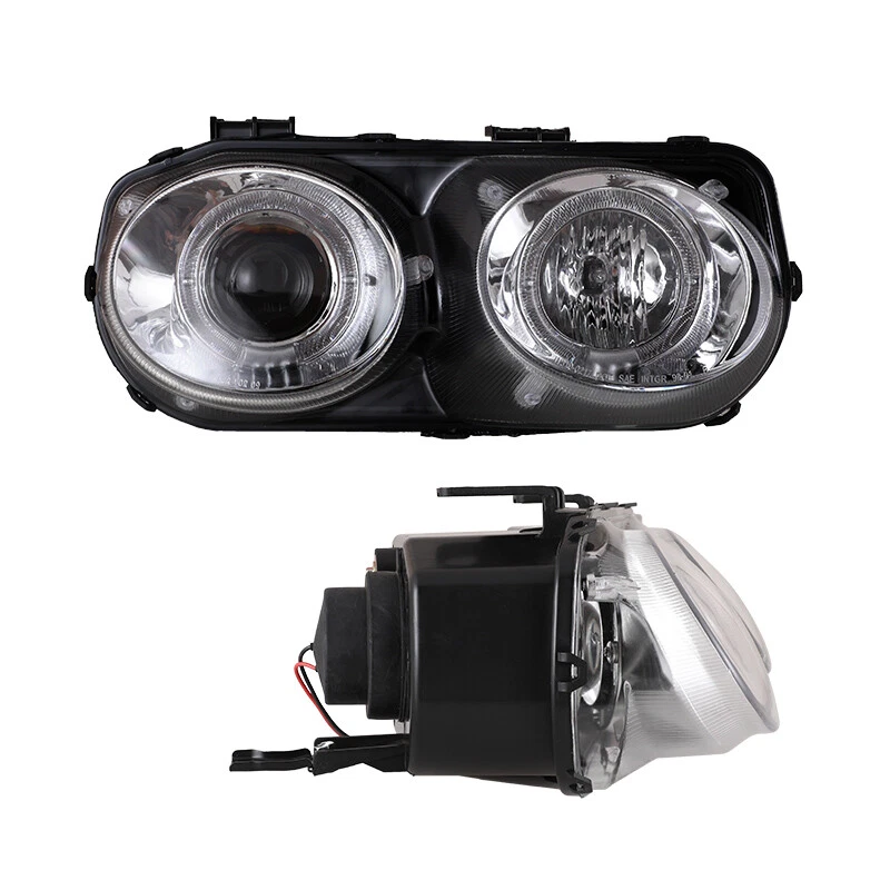 Faros proyectores Halo 1998-2001 para Acura Integra 98-01 cromados Foto 3 de 4