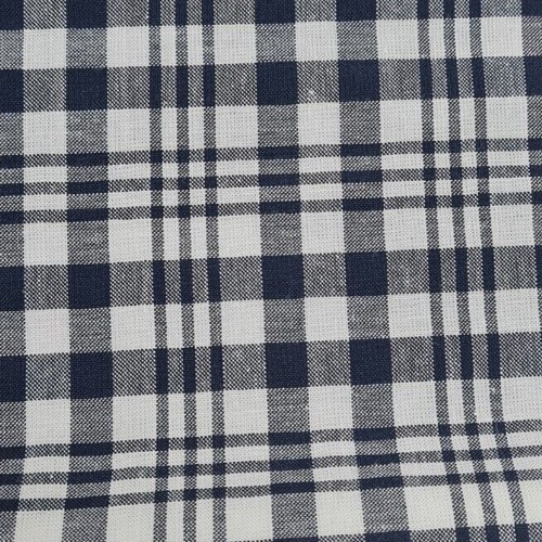 Camisa Tela Cuadros Azul Marino Y Blanco Colores 55" Ancho Vendido Por Metro - Imagen 7 de 7