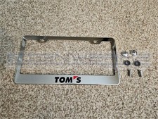 Toms Racing Chrome Stainless Steel License Plate Frame