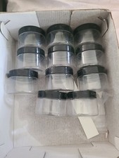 11 4 oz clear plastic jars with black lids cosmetics scrubs beauty