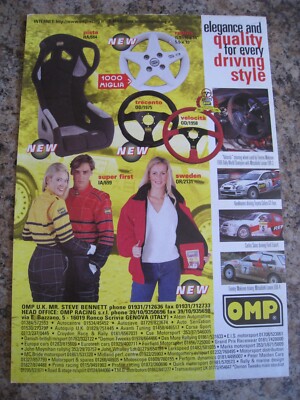 OMP RACING ELEGANCE JEDER FAHRSTIL WERBUNG 1997 CA. A4 GRÖßE Datei 24