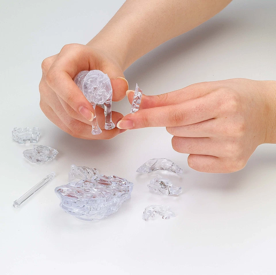 Rompecabezas Beverly 37 piezas de cristal lobo plateado plástico transparente 50216 NUEVO Foto 4 de 4