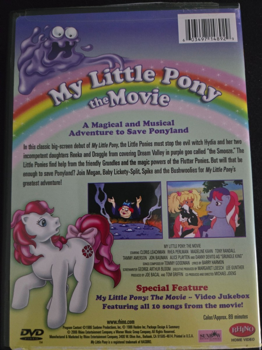 My Little Pony: The Movie (DVD, 2006) 1986 remastered