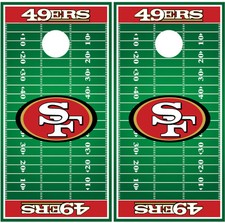 San Francisco 49ers Football Field Cornhole Board Decal Wrap Wraps