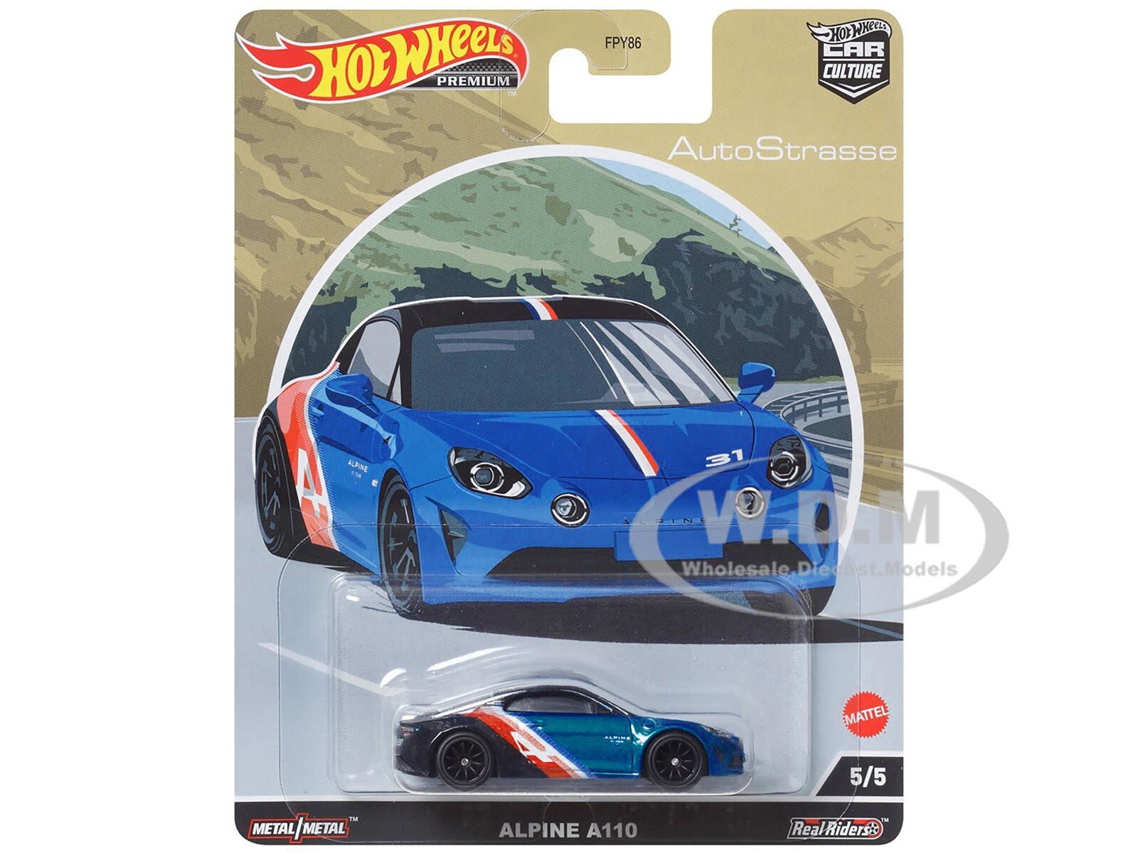 СИНЕ-ЧЕРНАЯ МОДЕЛЬ АВТОМОБИЛЯ ALPINE A110 ИЗГОТОВЛЕННАЯ НА ЗАКАЗ КОМПАНИЕЙ HOT WHEELS HCK17 2790₽