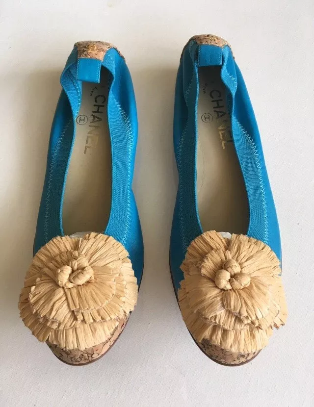 Chanel straw shoes clearance