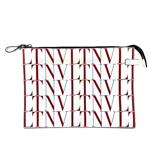 Valentino Garavani With strap Logo Allover Print Bicolor Pouch Clutch Tasche