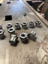 Tannewitz model U-S sliding table eccentric bushings, set of 6. Table saw parts.