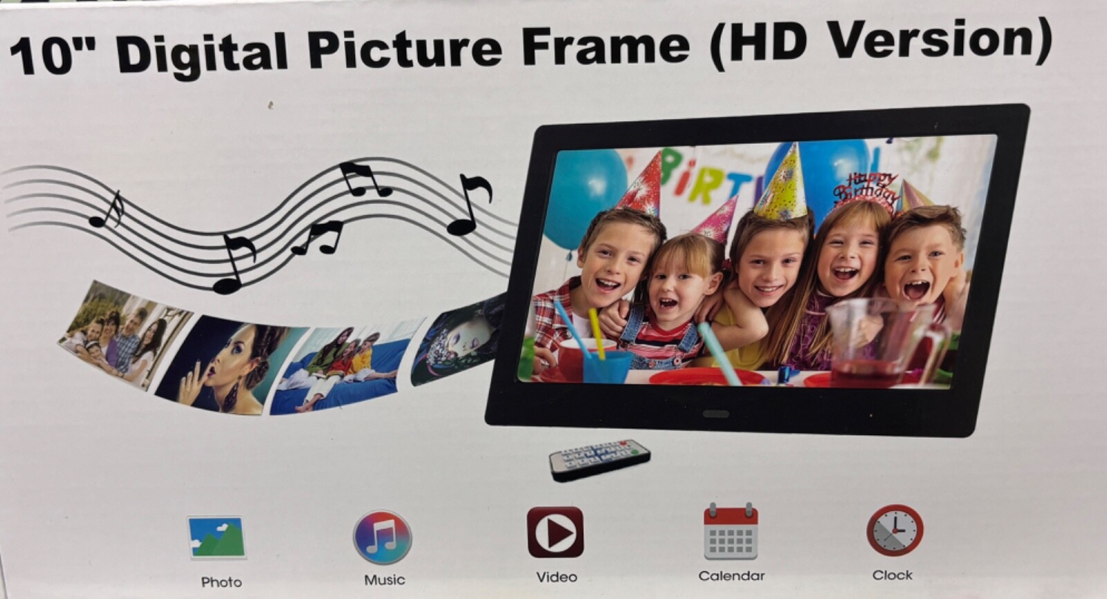 Digital Picture Frame 10 Inch 1280 * 800 IPS HD Display via USB or SD Card, 16 G