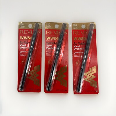 3 PACK Revlon WW84 Wonder Woman So Fierce Vinyl Eyeliner 860 Midnight Mystery