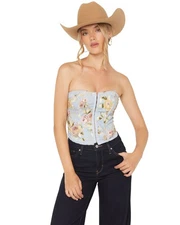 Originality Women's Boot Barn Tapestry Sweetheart Corset - B1578Y596JI-BL