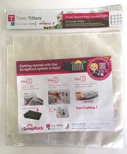 Totally Tiffany 10 Page ScrapRack SIMPLY SQUARED BASIC STORAGE PAGES P9-84